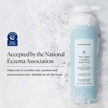 Naturium The Calmer Ceramide Body Wash, Fragrance-Free, Cleansing & Moisturising for Dry, Sensitive Skin, Dermatologist-Tested, Paraben & Cruelty-Free, 500 mL / 16.9 fl oz