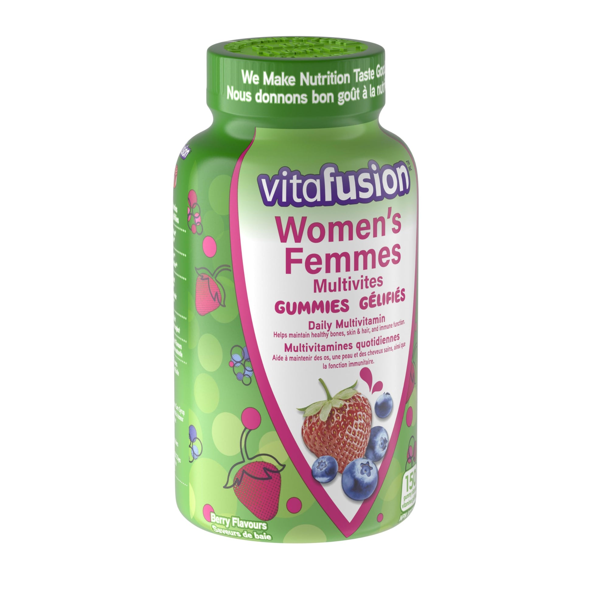 Vitafusion Women's Multivitamin Gummies, Daily Multivitamin, Healthy Metabolism, Immune Support, Hair, Skin & Nails, Osteoporosis, 150 Count, 2.5 Month Supply, Packaging May Vary 🍁 All In One Marketplace Canada Vitafusion store