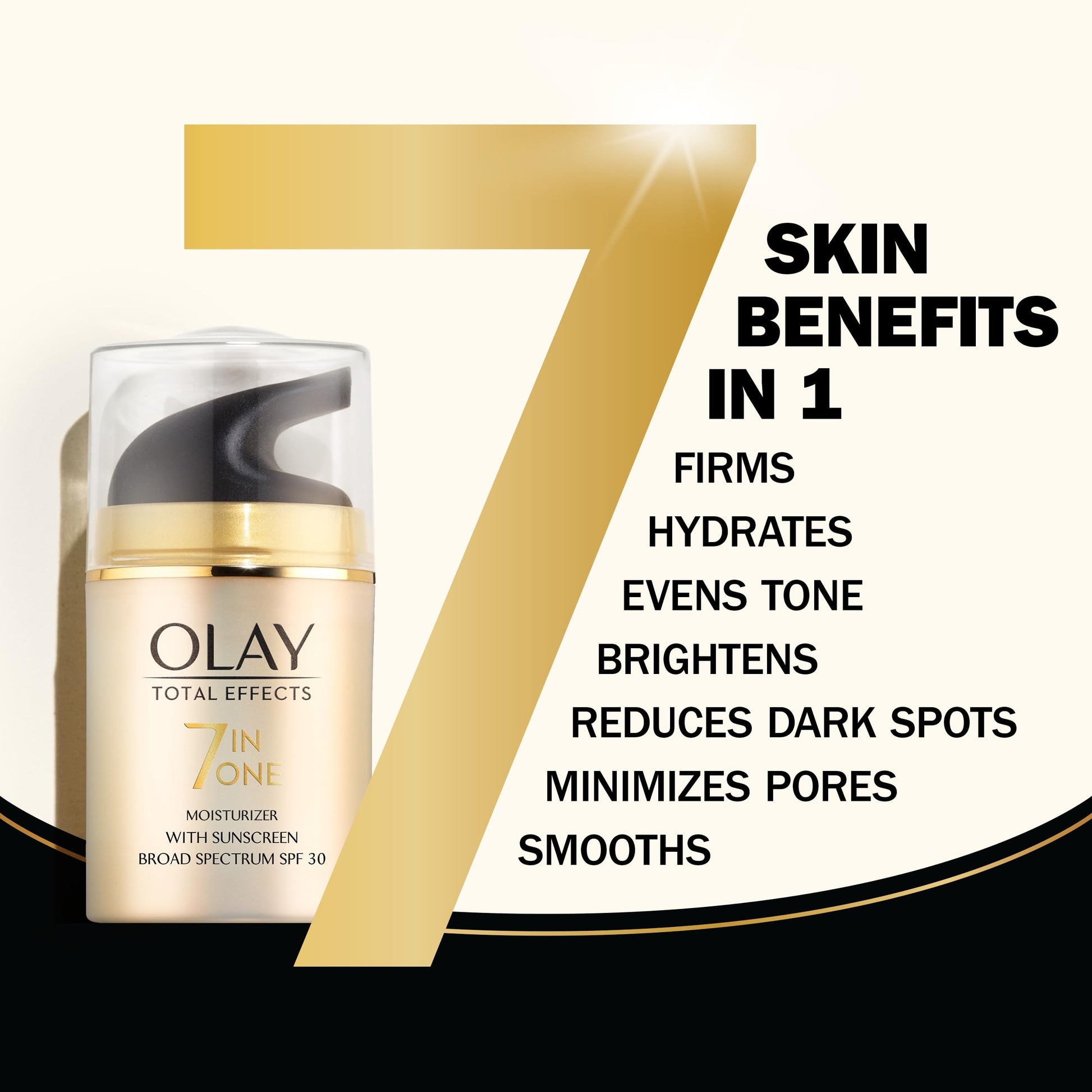 Olay Total Effects 7-In-One Anti-Aging Face Moisturizer with Vitamin B3, Niacinamide and Sunscreen SPF 30, 50ml - Available at All In One Marketplace Canada