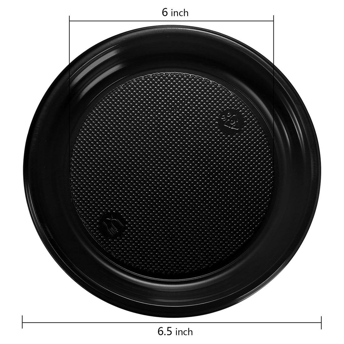 Coloch 200 Pieces 6 Inch Black Disposable Plates, Plastic Dessert Plates Bulk Round Party Plate Multi-Purpose Appetizer Plates for Cake, Dessert, Fruit, Barbecue, Party, Picnic, Wedding 🍁 All In One Marketplace Canada