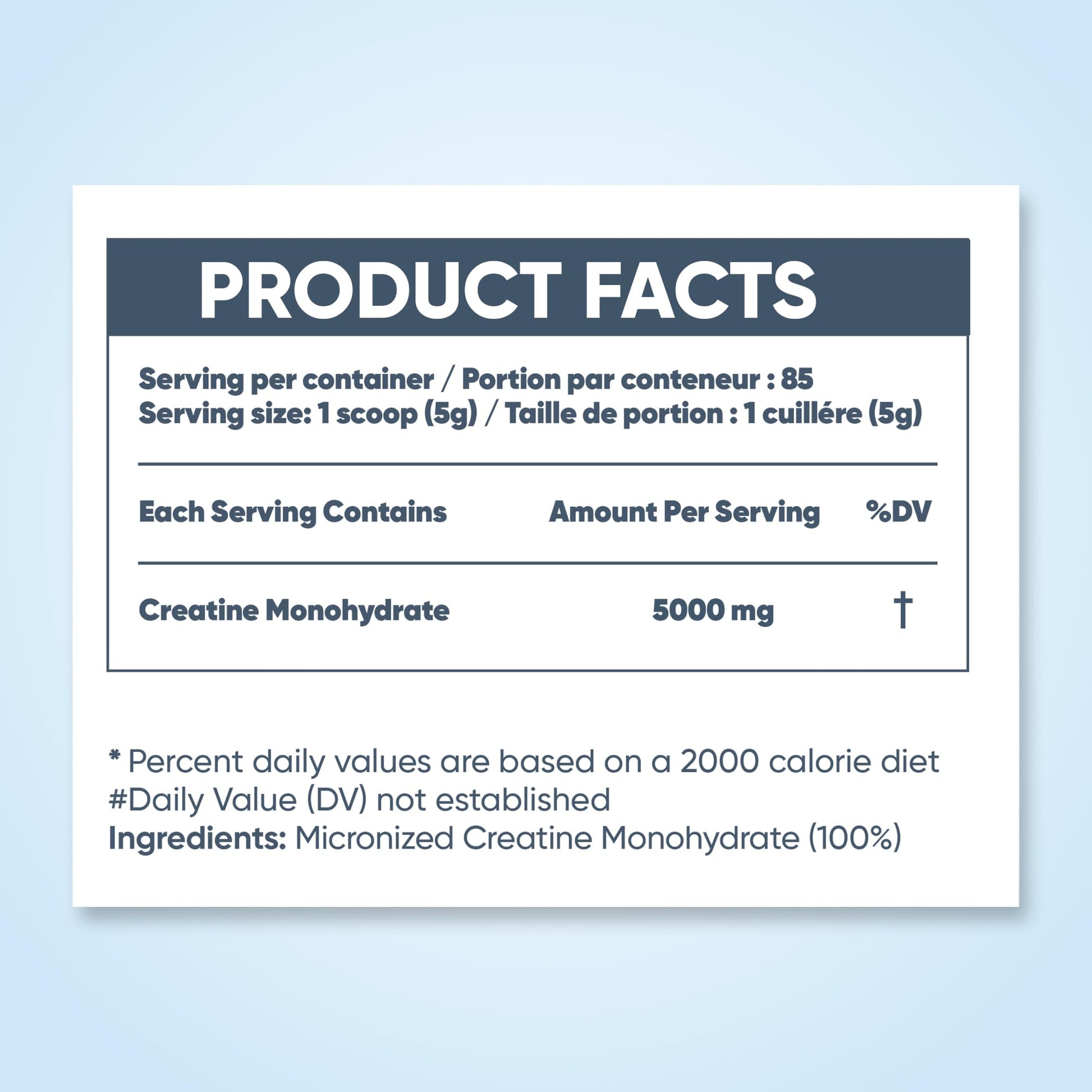 Pure Micronized Creatine Dissolves Easily | Creatine Monohydrate Powder 425g - For Increased Muscle Growth & Performance - Supports Athletic Performance - Creatine Powder for Workouts - 85 Servings
