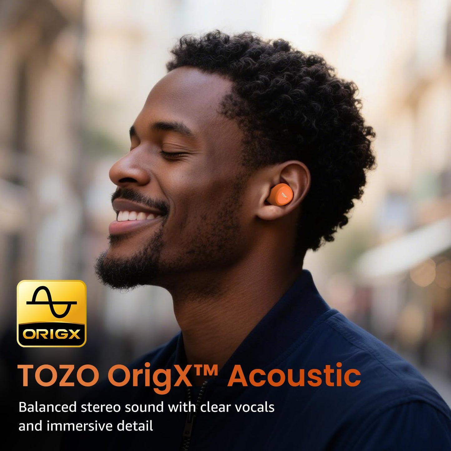 TOZO A1 Wireless Earbuds Bluetooth 5.3 Light Weight in Ear IPX5 Waterproof Headphones 2 Mic for AI Calls, Immersive Premium Sound Bass Headset with Charging Case, 32 Presets EQ Customization via App