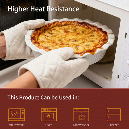 WishDeco Ceramic Pie Pan for Baking 23cm / 9inch Capacity 1500ml / 50oz 🍁 All In One Marketplace Canada