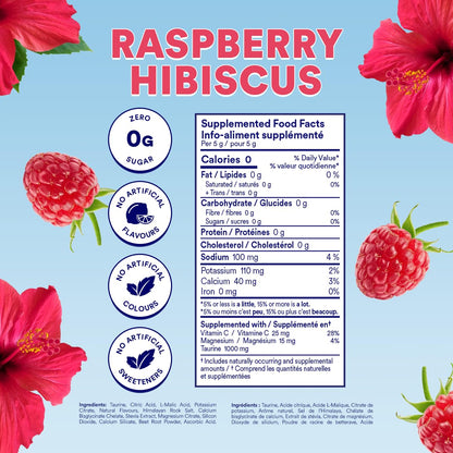 Cira Hydration Electrolytes Powder - Daily Electrolyte Powder, Sugar Free, Naturally Sweetened w/Stevia, Hydration Powder w/Himalayan Salt for Dehydration Relief - Raspberry Hibiscus, 45 Servings