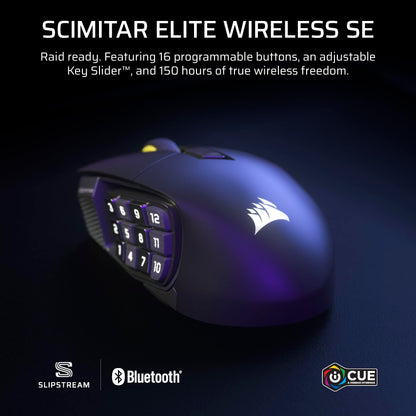CORSAIR Scimitar Elite Wireless SE MMO PC Gaming Mouse – 33,000 DPI, 16 Programmable Buttons, Key Slider, Elgato Virtual Stream Deck, 1,000Hz Polling, Up to 150-Hour Battery – Gunmetal 🍁 All In One Marketplace Canada