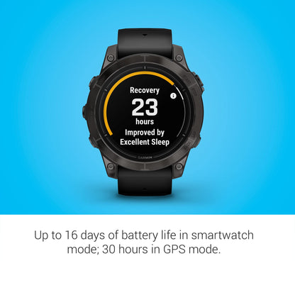 Garmin epix Pro (Gen 2) Sapphire Edition, 47mm, High Performance Smartwatch, Advanced Training Technology, Built-in Flashlight, Black Garmin