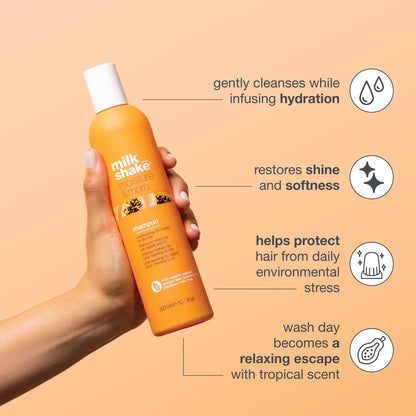 milk_shake Moisture & More Shampoo - Moisturizing Shampoo for Dry, Dull Hair | Restores Moisture and Shine | Tropical Scent | 10.1 Fl Oz (300 ml)