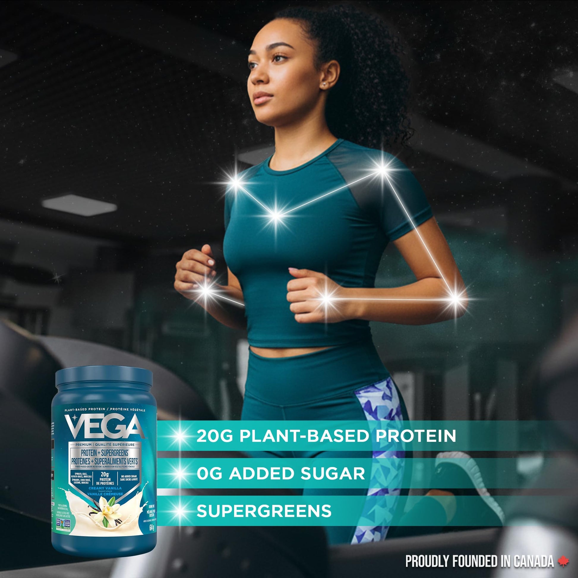 Vega Protein + Supergreens Vegan Plant Based Protein Powder – 20g Organic Pea Protein, Dairy-free, Healthy Breakfast Shake – Vanilla, 21 Servings, 614 grams (Pack of 1)