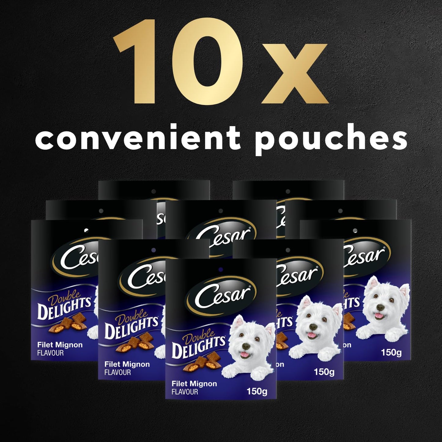 CESAR Double Delights Adult Dog Treats, 150g (10 pack) Cesar