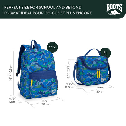 Roots Kids 2-Piece Matching Set, 22.5L Backpack and 5L Lunch Bag
