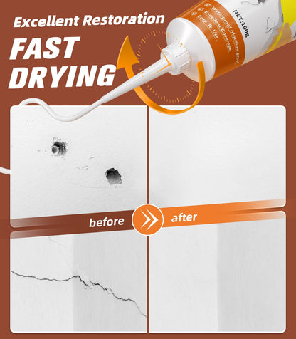 Drywall Repair Kit, Spackle, Wall Hole Filler, 2 Pack Spackling with Putty Knife, Patch, Sandpaper, Small Wall Hole Repair Project for Walls, Plasterboard, Ceilings, Apartments Indoor Outdoor