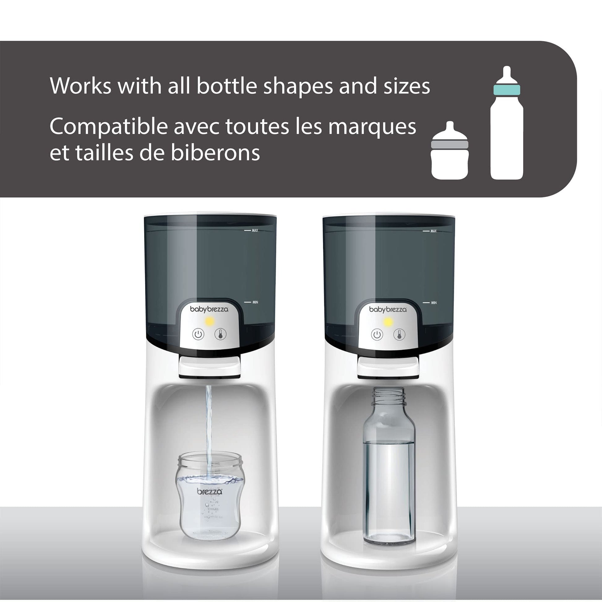 Baby Brezza Instant Warmer - Instantly Dispense Warm Water at Perfect Baby Bottle Temperature - Traditional Baby Bottle Warmer Replacement - Fast Baby Formula Bottles 24/7-3 Temperatures Baby Brezza