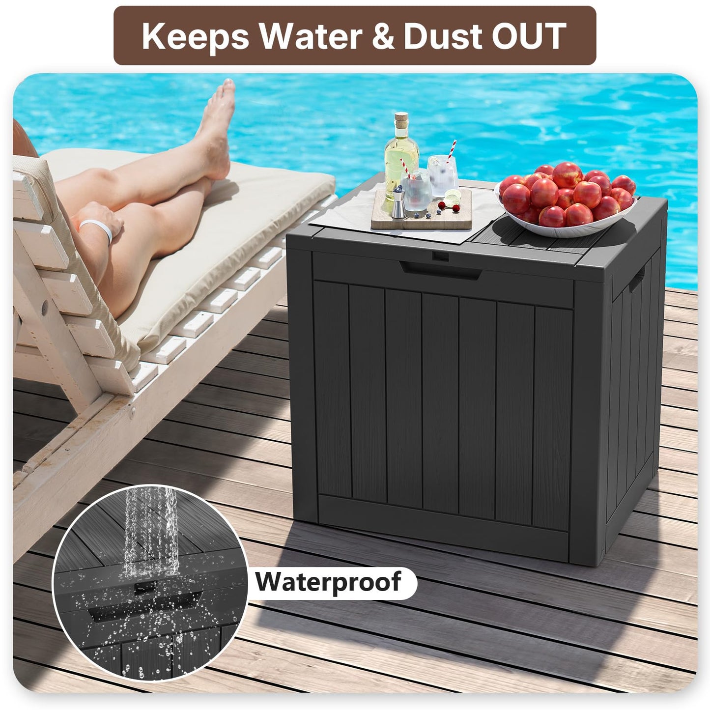 Ceecysaa 31 Gallon Deck Box Outdoor, Waterproof Storage Box, Black 🍁 All In One Marketplace Canada