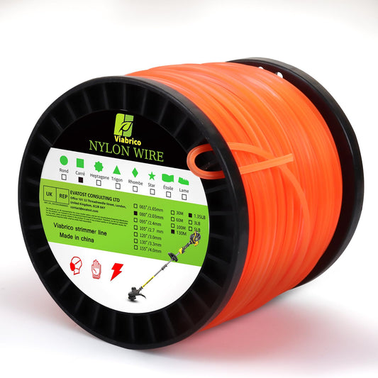 VIABRICO 0.080 Inch Trimmer Line, 0.080" Weed Wacker Eater String, Commercial Grade Square Nylon String Trimmer Line Replacement for String Trimmer Weed Trimmer .080"-425ft-1.35lb-Spool
