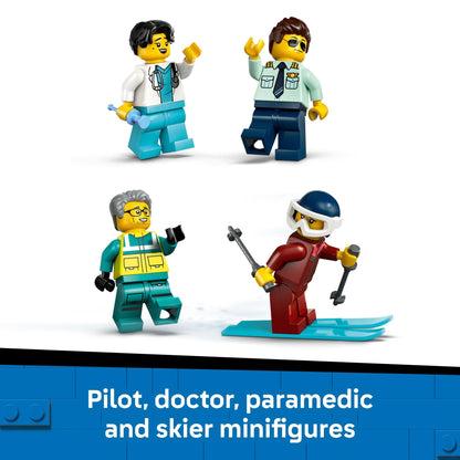 LEGO City Emergency Air Ambulance Airplane Building Toy for Kids - Pretend Play Rescue Airplane Model for Boys & Girls, Ages 6+ - Building Blocks W/Hero Minifigures - Gift Idea for Birthdays - 60465 🍁 All In One Marketplace Canada