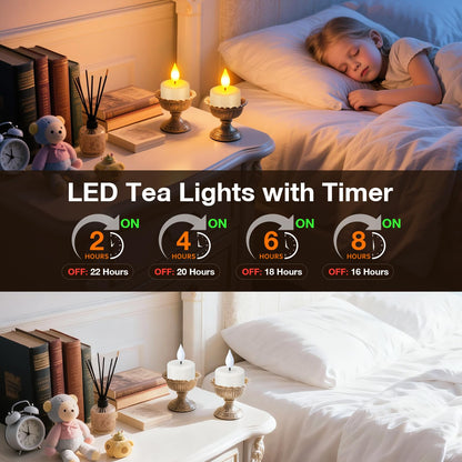 PChero Rechargeable Tea Lights with Remote & Timer, 1.5”D 🍁 All In One Marketplace Canada