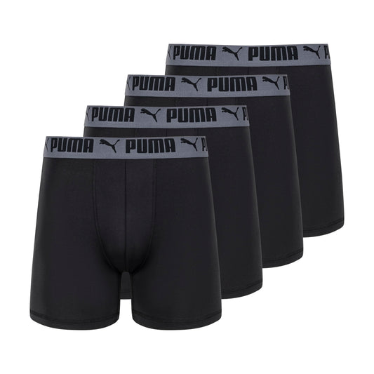 Puma Men's 4 Pack Active Stretch Boxer Briefs, Black, X-Large 🍁 All In One Marketplace Canada