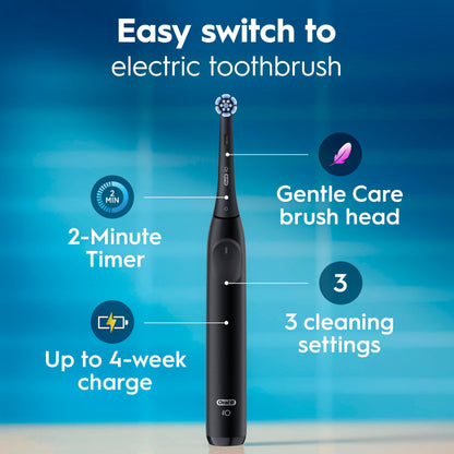 Oral-B iO2 Electric Toothbrush, for an Easy Switch to Electric, Night Black, Rechargeable Electric Toothbrushes, iO Series 2 Limited with 1 Power Toothbrush, 1 Brush Head, and 1 Travel Case 🍁 All In One Marketplace Canada
