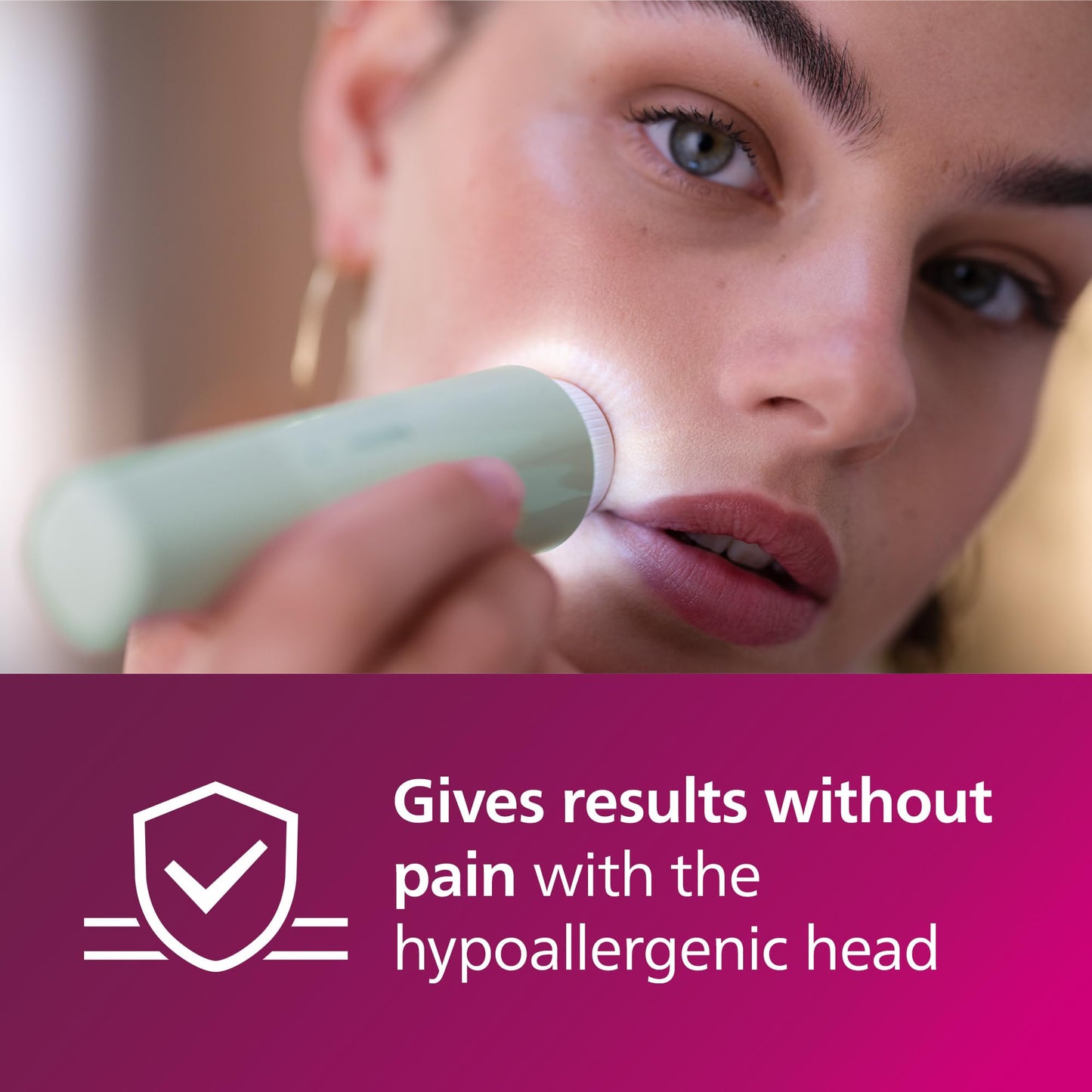 Philips Beauty Cordless 5000 Facial Hair Remover for Women, Electric Facial Hair Removal Shaver for Upper Lip, Chin, Cheeks & Jawline, Gentle Hair Removal at Home & On‑the‑Go, BRR474/00 - Available at All In One Marketplace Canada