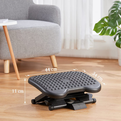 HUANUO Adjustable Footrest Under Desk - Ergonomic Foot Rest with 3 Height Position - 30 Degree Tilt Angle Adjustment for Home, Office, Non-Skid Massage Surface Texture Improves Comfort - Available at All In One Marketplace Canada