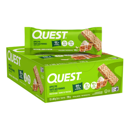 Quest Nutrition Apple Pie Flavored Protein Bar, High Protein, High Fibre, Gluten Free, 12ct 🍁 All In One Marketplace Canada