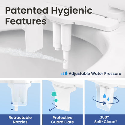 LUXE Bidet NEO 185 Plus - Patented Bidet Attachment for Toilet, Chrome LUXE Bidet