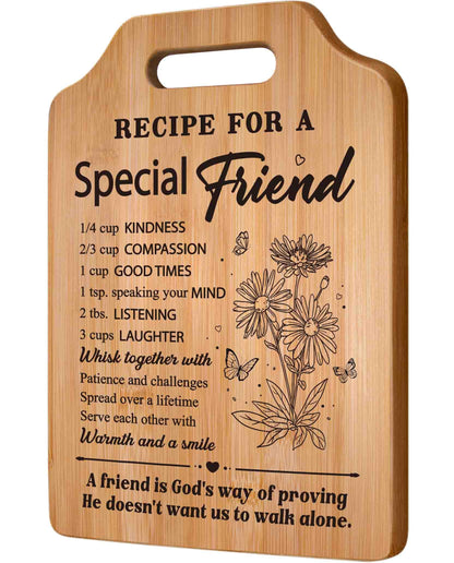 Milcier Friend Gifts for Women, Best Friend Birthday Gifts for Women, Recipe Cutting Board for Bestie, BFF, Friendship Christmas Birthday Present for Woman 🍁 All In One Marketplace Canada