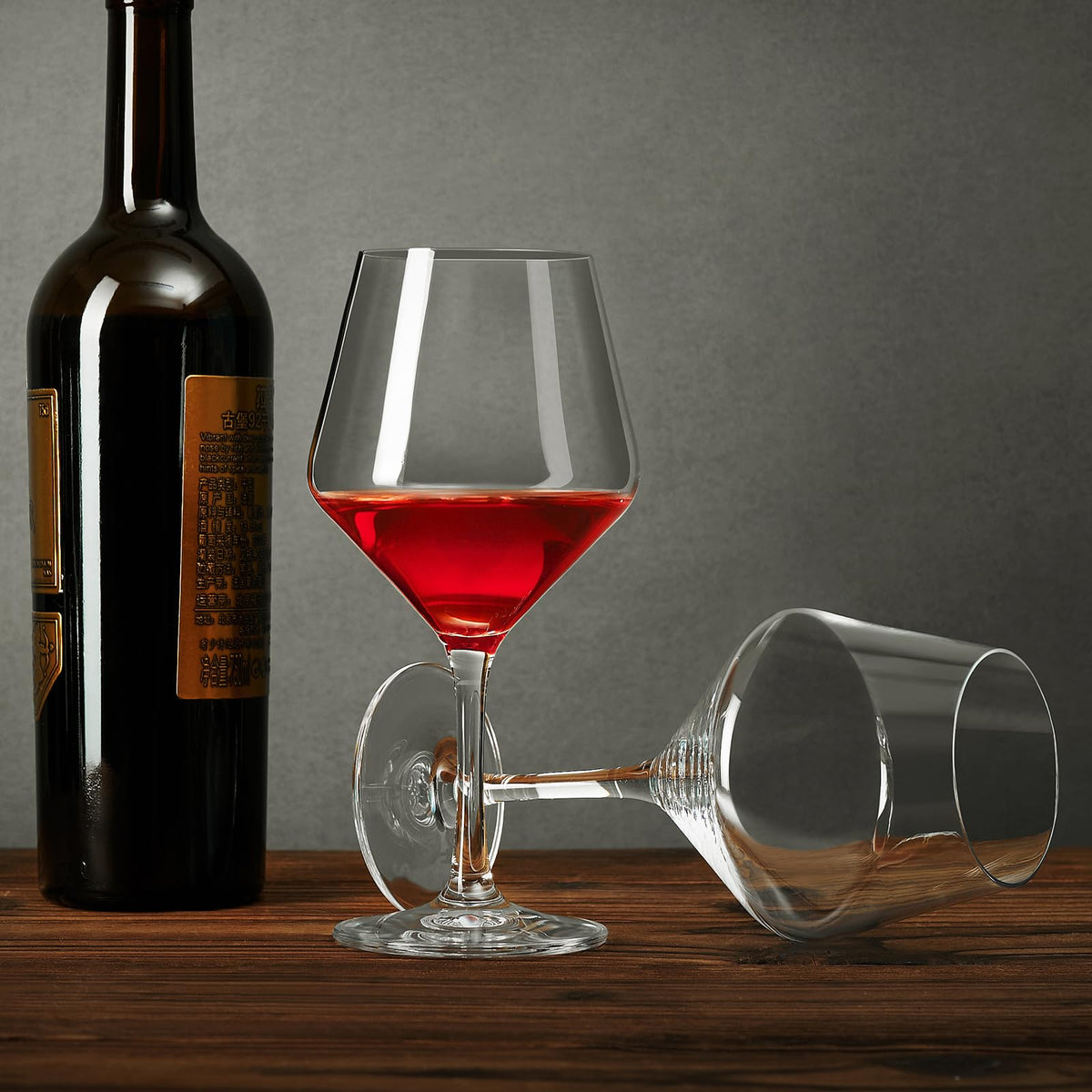 FrutPunch Hand-Blown Crystal Wine Glasses Set of 2, 16OZ, Long Stem Glasses for Red and White Wine, Christmas and Wedding Gifts 🍁 All In One Marketplace Canada