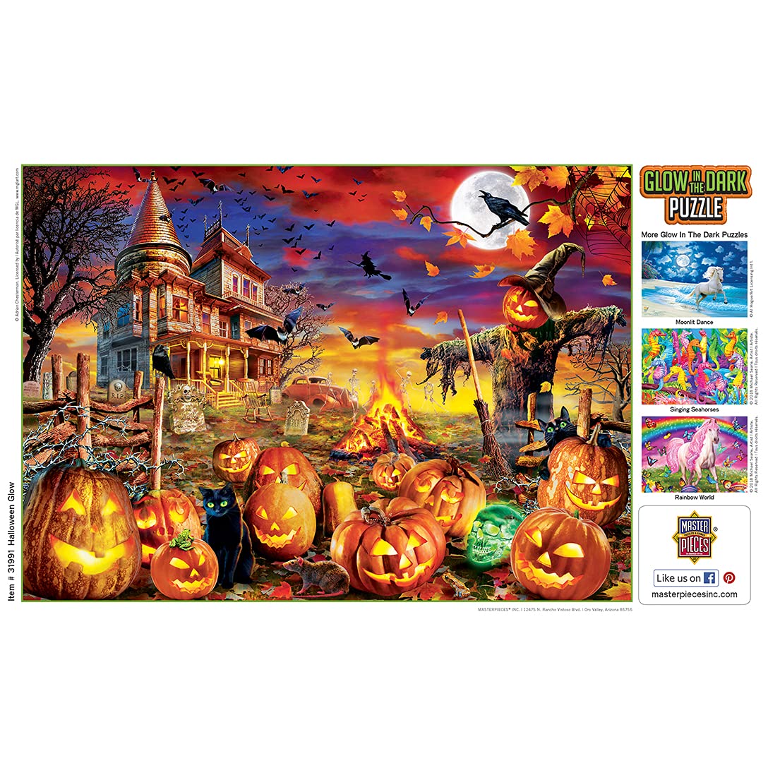 Puzzle de 500 pièces phosphorescent Halloween MasterPieces - All Hallow's Eve - 38 cm x 53 cm