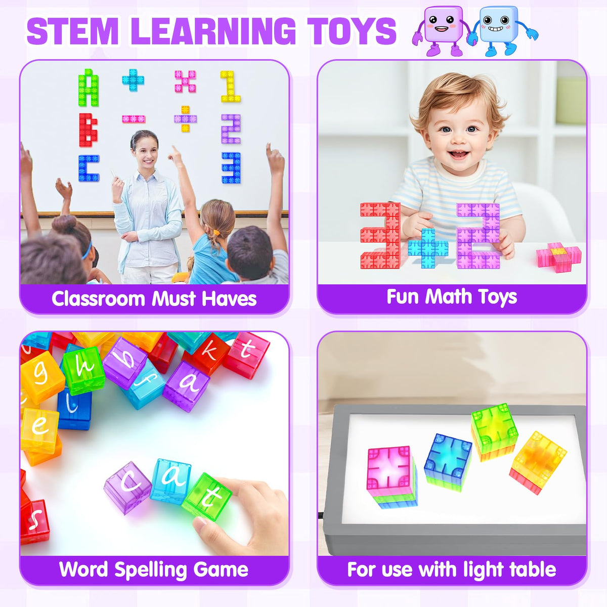 Feoxialy Magnetic Blocks - Clear Magnetic Cubes 1.21 inch, Building Blocks 🍁 All In One Marketplace Canada