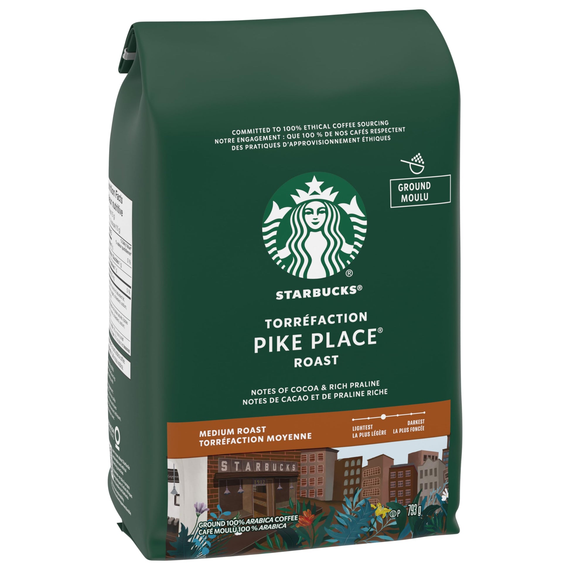 Starbucks Pike Place Roast Ground Coffee, Medium Roast, 793g
