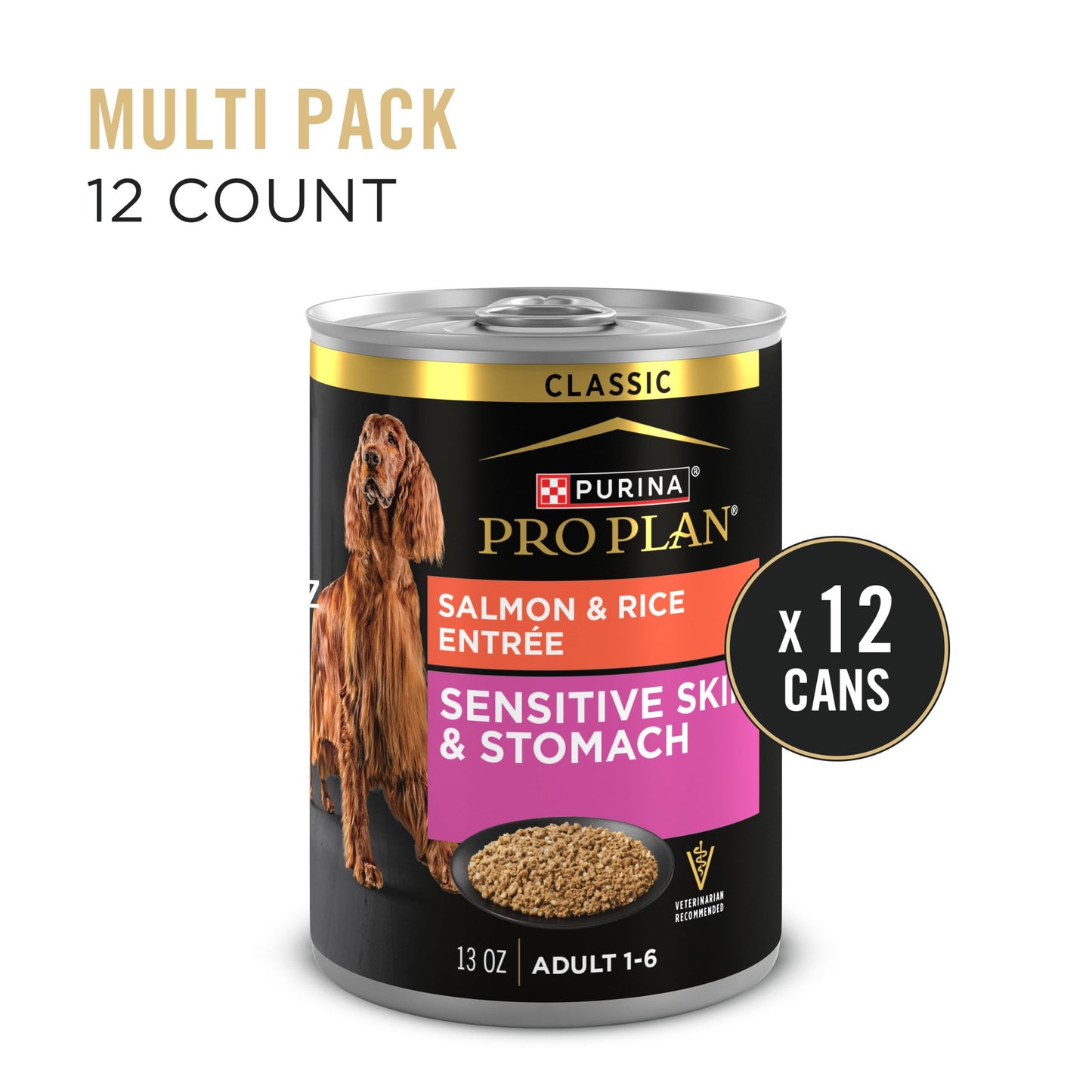 Purina Pro Plan Sensitive Skin & Stomach Wet Dog Food, Salmon & Rice - 368 g Can (12 Pack) 🍁 All In One Marketplace Canada