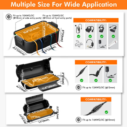RESTMO 3 Pack Outdoor Plug Cover, Waterproof Outdoor Extension Cord Cover 🍁 All In One Marketplace Canada