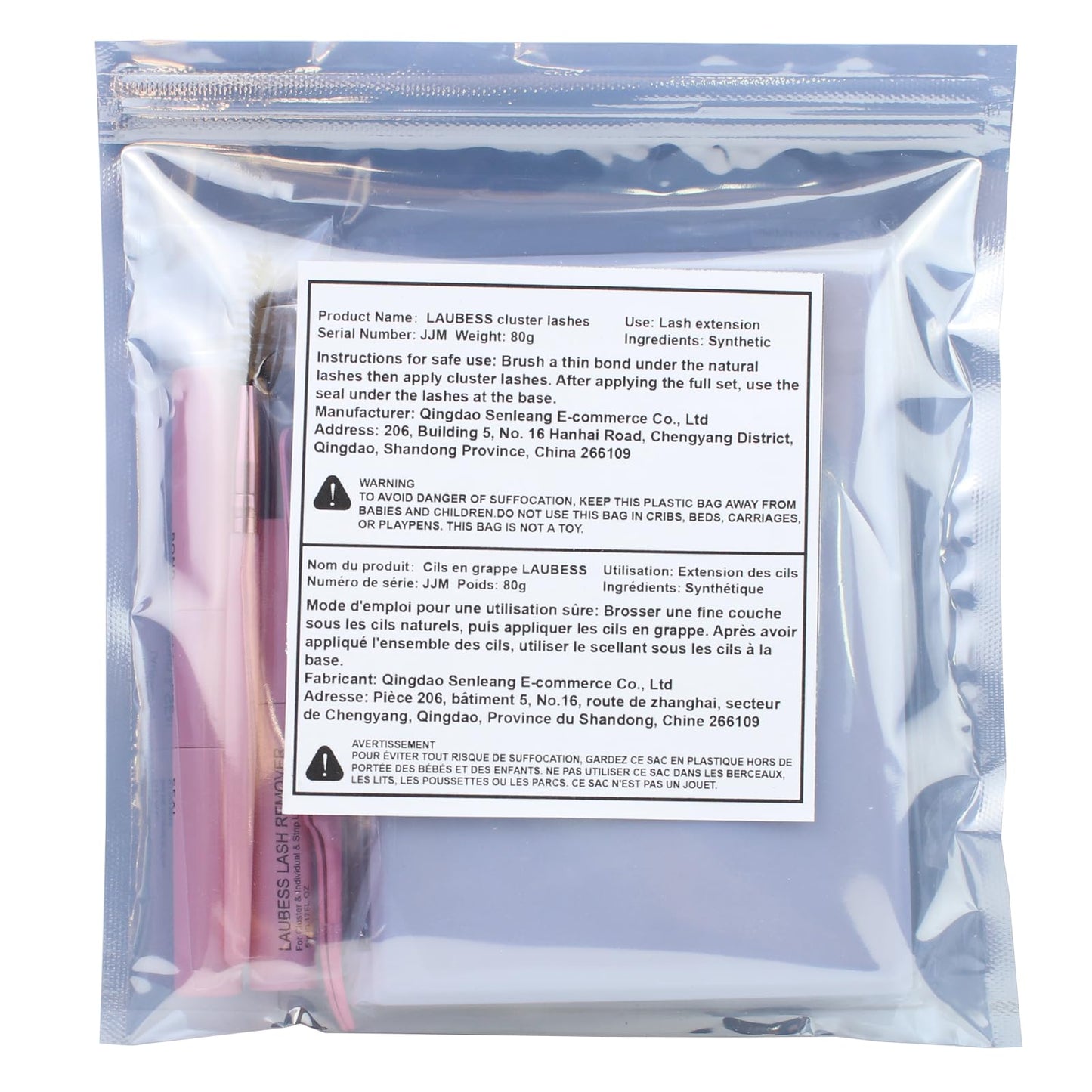 Lash Extension Kit 20D+40D Clusters With Bond and Seal - Waterproof DIY Eyelash Extension Set With Tweezers (Set 20D/40D-0.07D-9-16Mix)