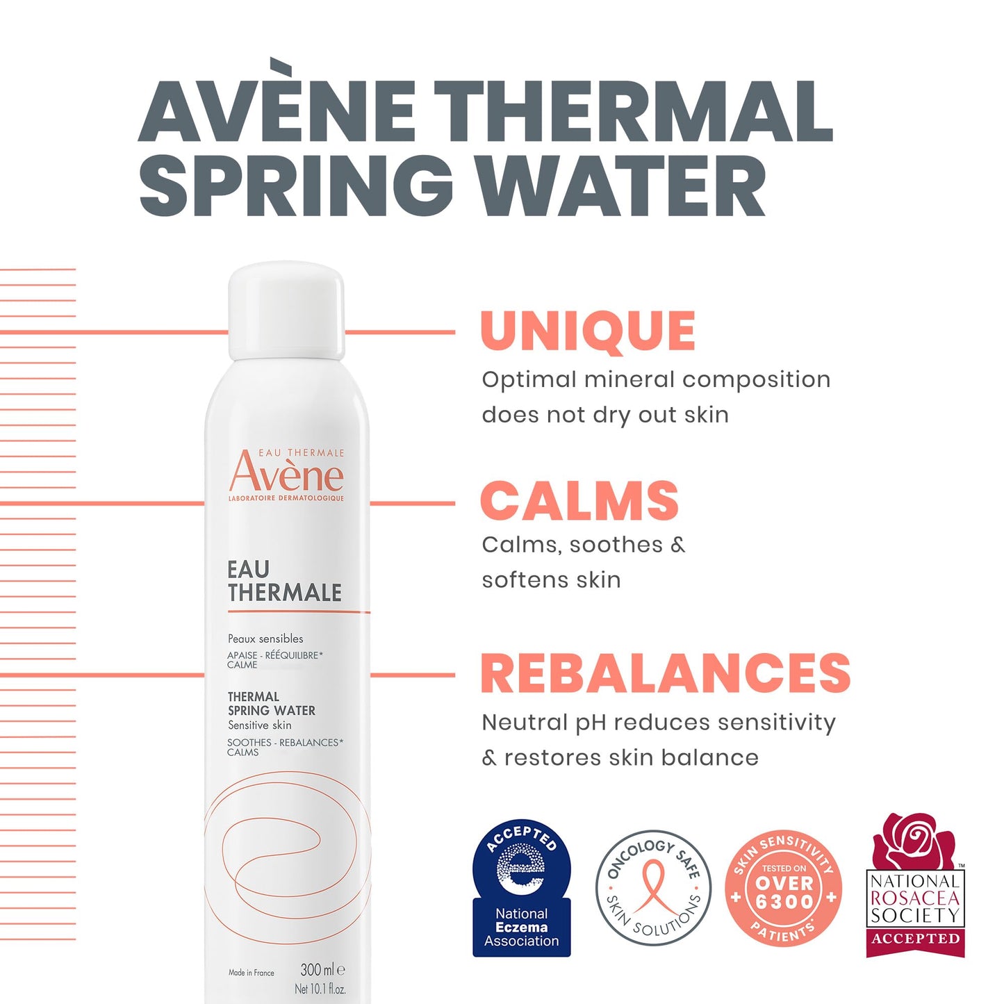 Eau Thermale Avene Thermal Spring Water, Soothes, Calms and Strengthens the protective barrier of sensitive skin, Facial Mist Spray, Microbiome rebalancing, for Sensitive Skin, 300ml - Available at All In One Marketplace Canada