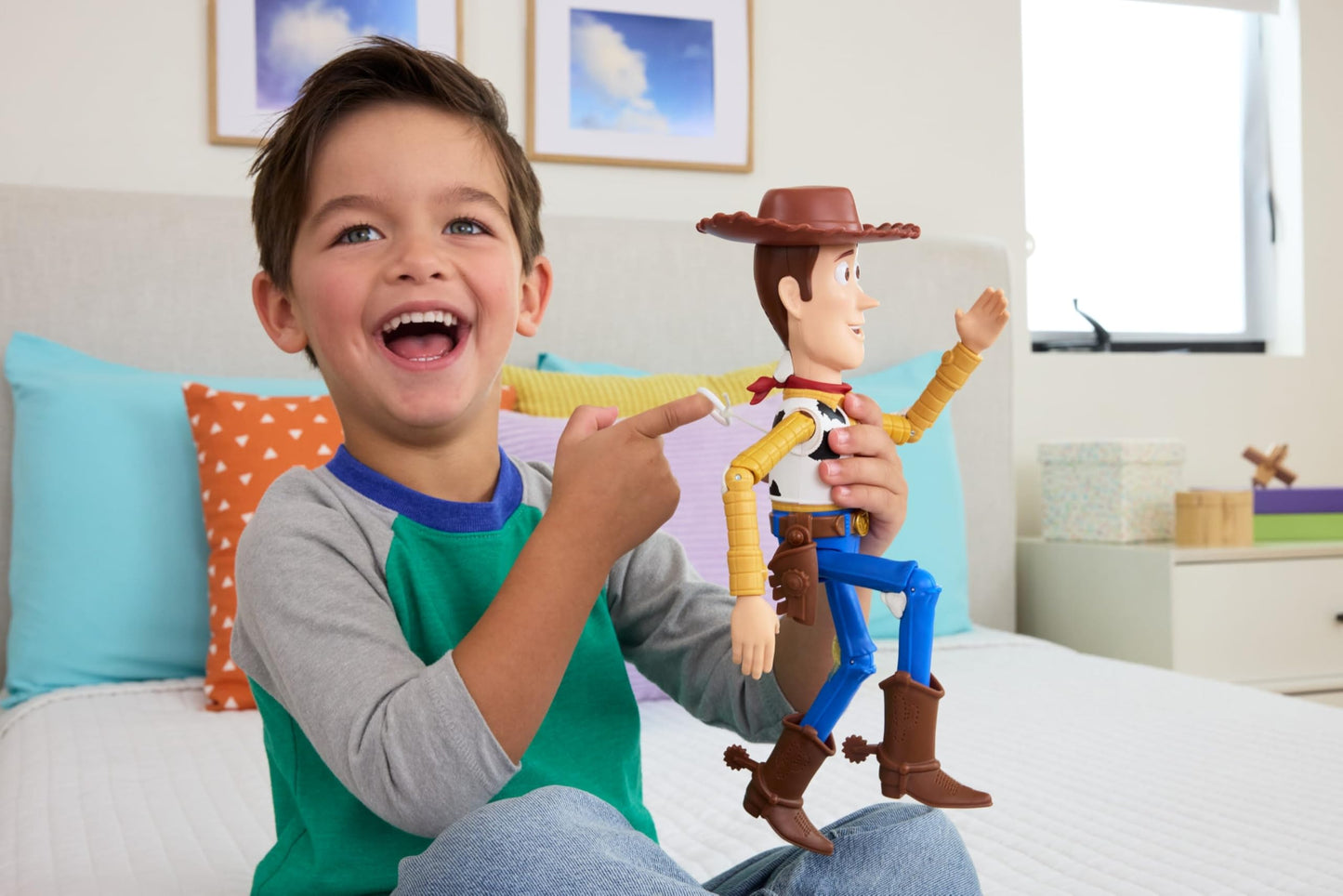 Mattel Disney and Pixar Toy Story 5 Running Woody 12 Inch Action Figure with 50 Plus Movie Phrases and Sounds, Movie-Accurate Mattel