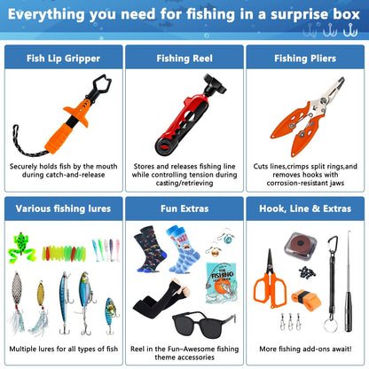 Fishing Advent Calendar 2026, 24-Day Christmas Tackle Box with Bass/Trout Lures | Fishing Gift for Men, Teens, Dad, Boyfriend | Countdown Bait Set (Surprise Box) 🍁 All In One Marketplace Canada