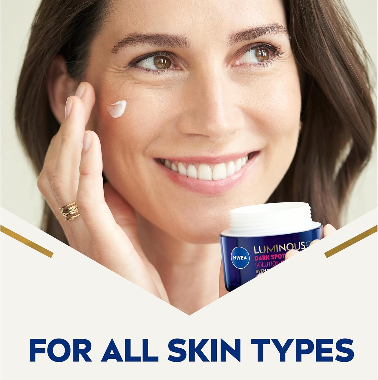 NIVEA LUMINOUS630 Dark Spot Solution Even Tone Face Cream for All Skin Types, Dark Spot Cream for Face Reduces Appearance of Dark Spots, Hyaluronic Acid Moisturizer, Dermatological Skin Care, 50mL NIVEA