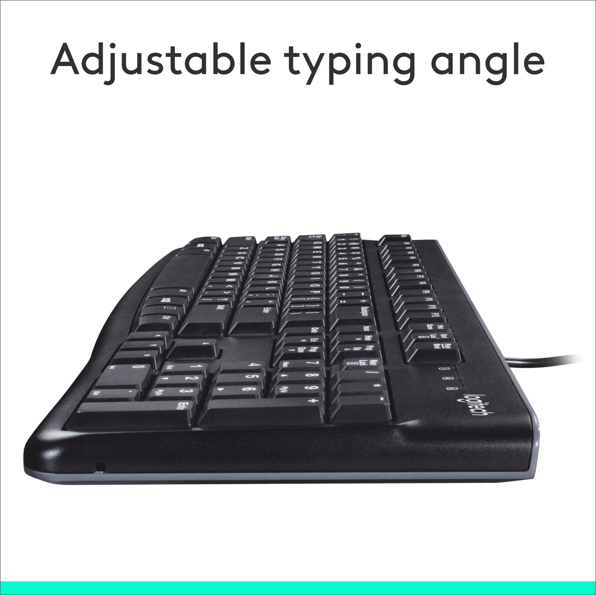 Logitech K120 Full Size Wired Keyboard USB Plug-and-Play Windows - Black