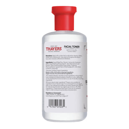Thayers Witch Hazel Face Toner, With Rose Petal, Aloe Vera, Glycerin, No Alcohol, Glass Skin, Reduces Pores, Smoothes Texture, 8 Hour Hydration, Suitable For All Types From Dry To Oily, Vegan, 355ml