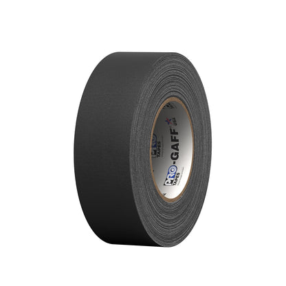 ProTapes 2" Width Pro Gaff Premium Matte Cloth Gaffer's Tape with Rubber Adhesive, 11 Mil Thick, 55 Yd Length, Black (Pack of 1)