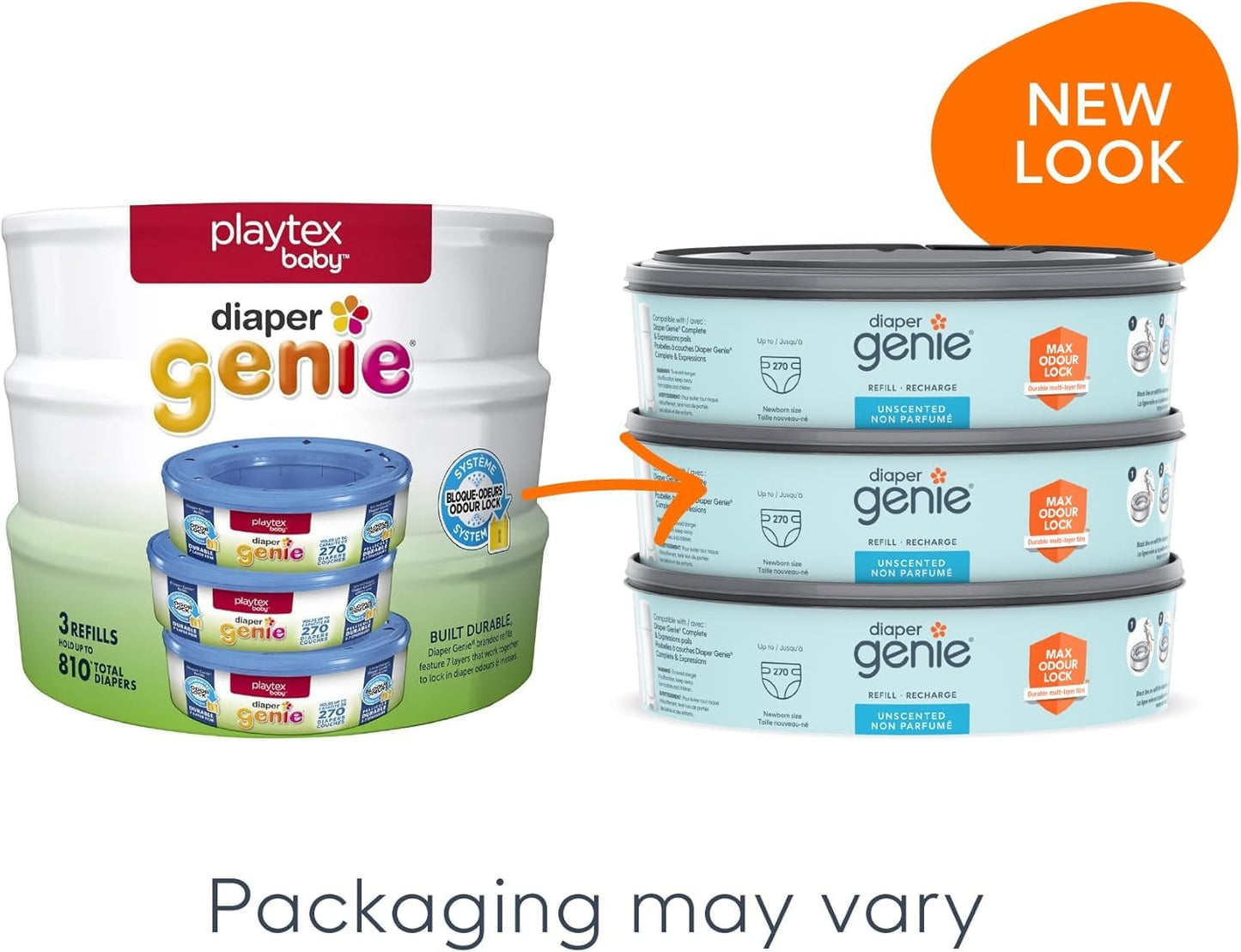 Diaper Genie Diaper Pail System Refills, 3 pack blue