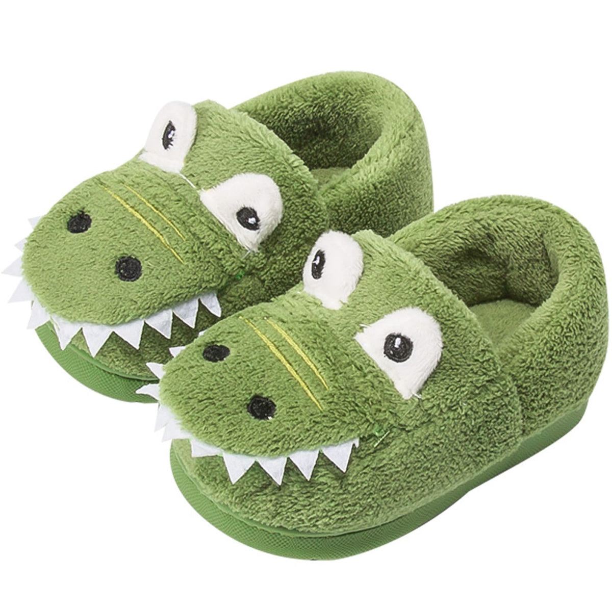 OWIF Toddler Slippers Boys Girls Kids, Dinosaur House Slippers Cute Warm Soft Fuzzy Slippers Non-slip Indoor Children Winter Toddler Shoes 🍁 All In One Marketplace Canada