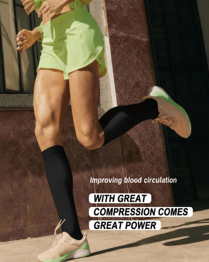 CTHH 4 Pairs Graduated Copper Compression Socks for Women & Men Circulation 15-20 mmHg - Best Support for Nurses, Running
