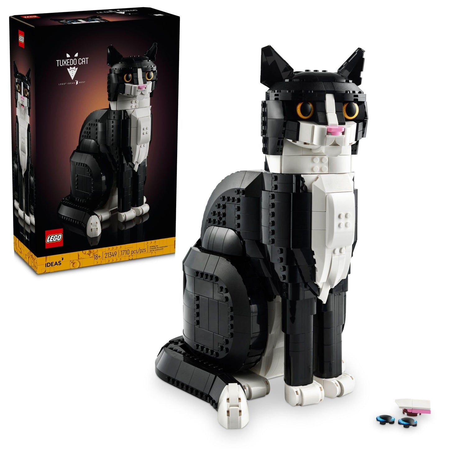 LEGO Ideas Tuxedo Cat - Building Sets for Adults, Ages 18+ - DIY Crafts Kit for Home Decor, Living Room or Bedroom - Gift for Animal Lovers - 21349 🍁 All In One Marketplace Canada