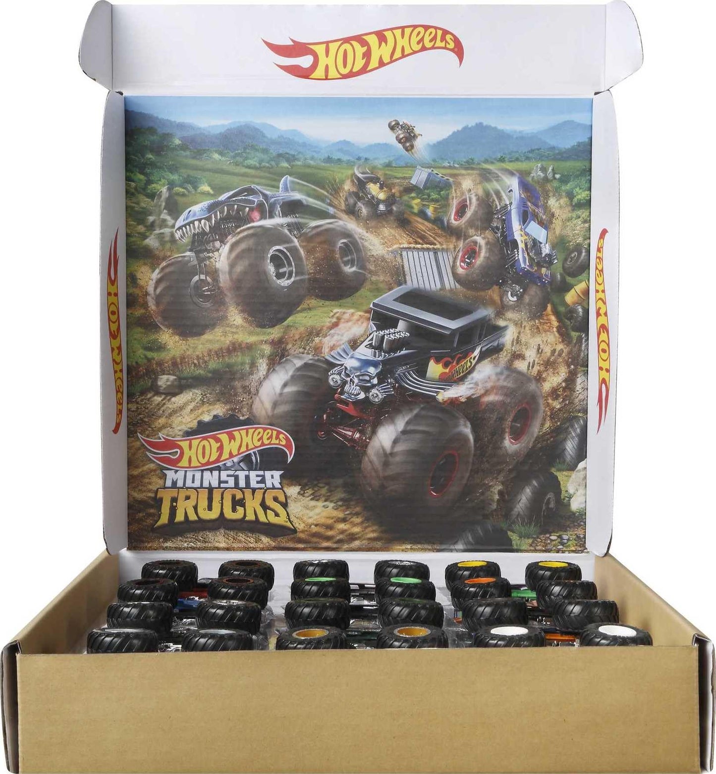 Hot Wheels Monster Trucks 1:64 Scale Die-Cast Ultimate Chaos 12 Pack Toy Vehicles for Kids Ages 3 years and older