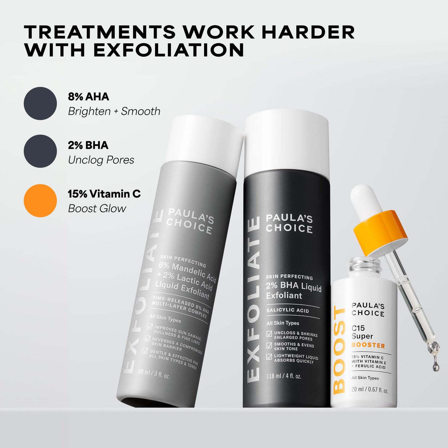 Paula's Choice C15 Super Booster, 15% Vitamin C with Vitamin E & Ferulic Acid, Brightening Serum for Discolouration, Dark Spots & Wrinkles, Fragrance-Free, 20 mL - Available at All In One Marketplace Canada