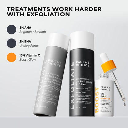 Paula's Choice C15 Super Booster, 15% Vitamin C with Vitamin E & Ferulic Acid, Brightening Serum for Discolouration, Dark Spots & Wrinkles, Fragrance-Free, 20 mL - Available at All In One Marketplace Canada
