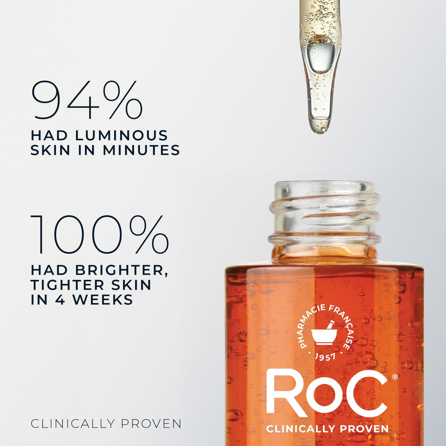 RoC Multi Correxion® Revive + Glow 10% Active Vitamin C Serum for Face, Daily Anti-Aging Wrinkle and Skin Tone Skin Care Treatment, Brightening Serum for Dark Spots, 30ML, Clear RoC