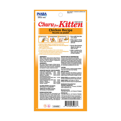 INABA Churu Kitten Cat Treats Lickable Tubes, Chicken, 24ct 🍁 All In One Marketplace Canada
